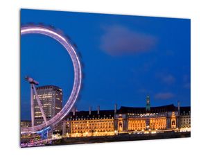 Londýnske oko v noci - obraz